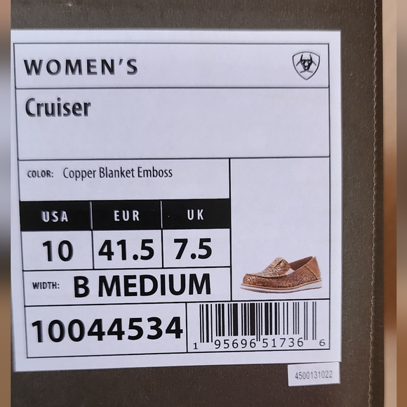 ARIAT COPPER BLANKET EMBOSS NEW‎ IN BOX With Wrapping Two Sz 10 Sz 8.5 - Picture 12 of 15